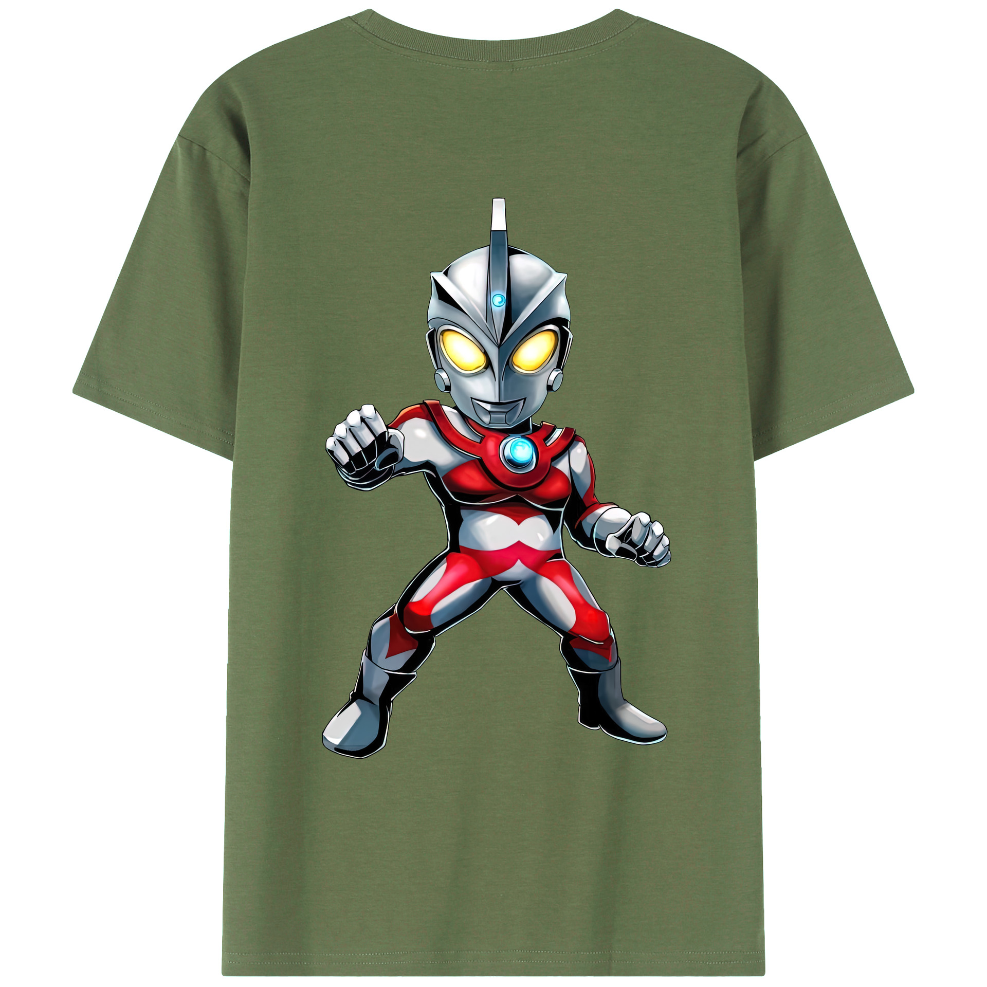 （画像用） ウルトラマン Ultraman 綿100％ メンズ半袖Tシャツ（バックプリント） 通気性